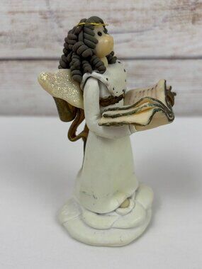 Papel Giftware Inklings Singing Angel 1999 On Cloud Brown Curly Hair